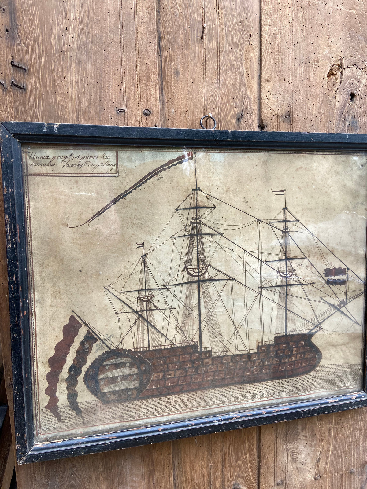 A fine Early 19th century primitive study of a ship