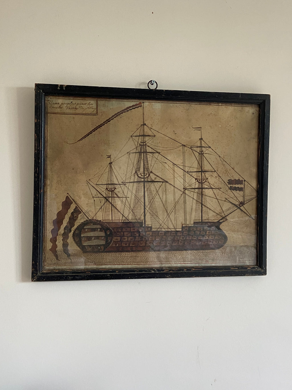 A fine Early 19th century primitive study of a ship