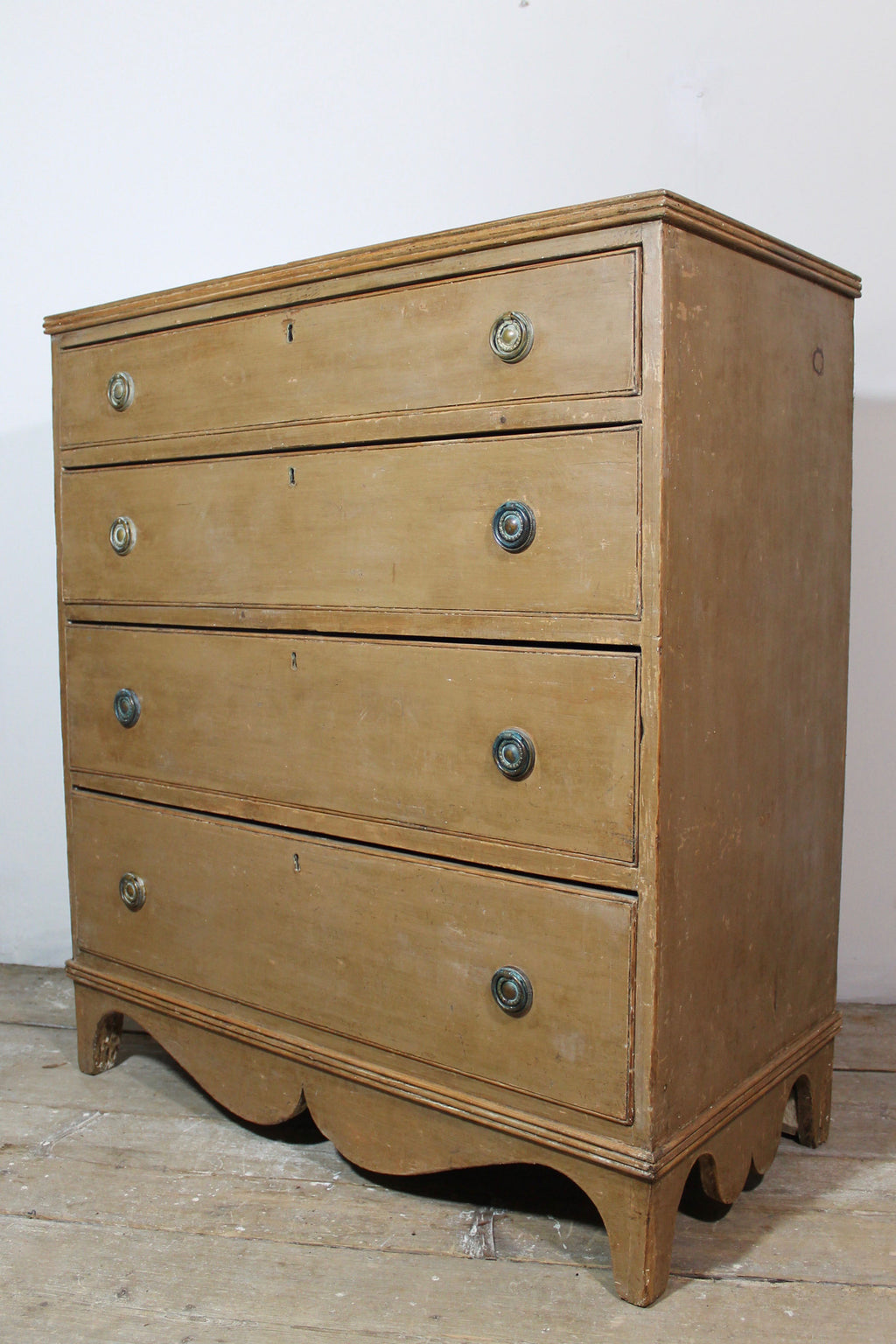 Derbyshire Regency chest of drawers in original paint