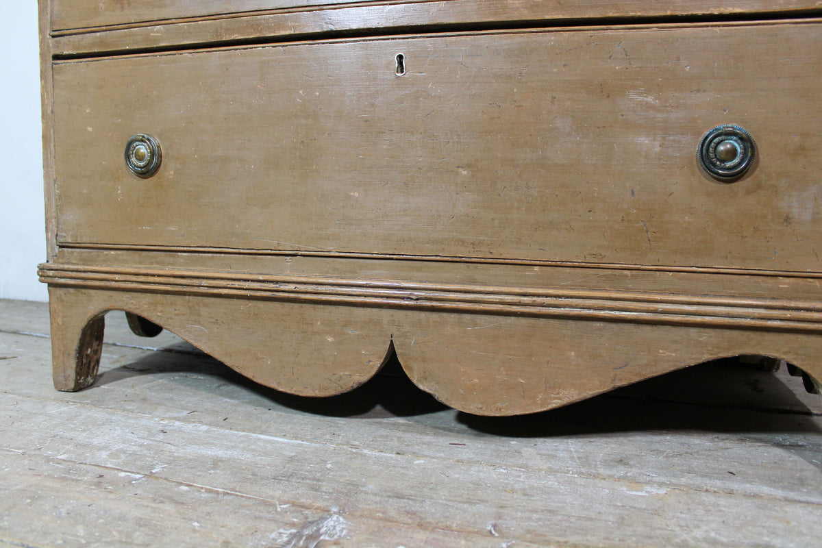 Derbyshire Regency chest of drawers in original paint