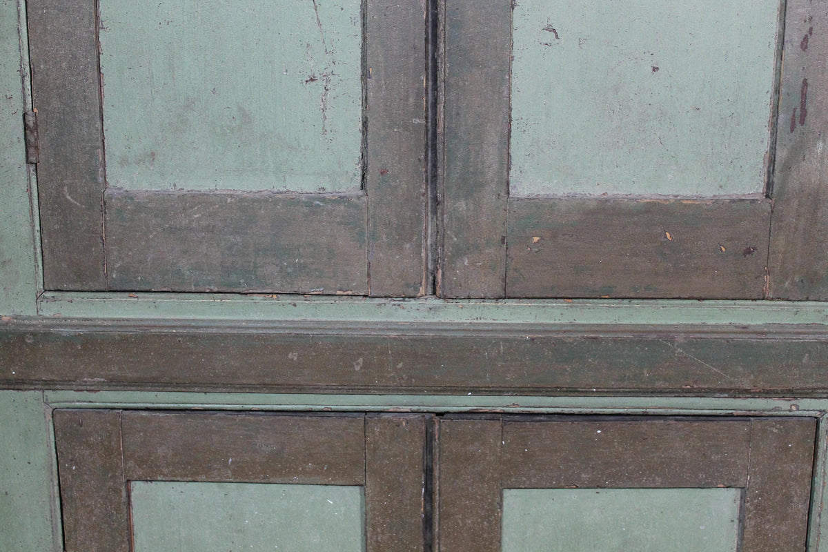 Early 19th century floor standing corner cupboard in original paint
