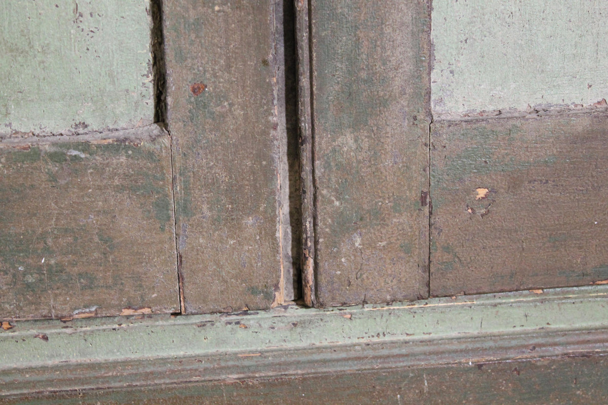 Early 19th century floor standing corner cupboard in original paint