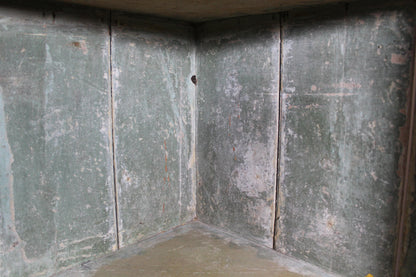 Early 19th century floor standing corner cupboard in original paint