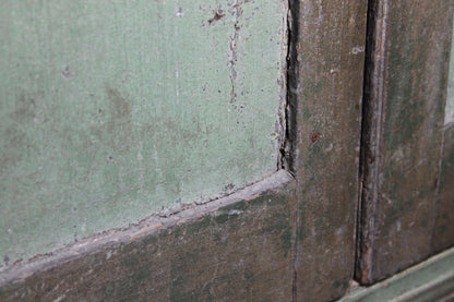 Early 19th century floor standing corner cupboard in original paint