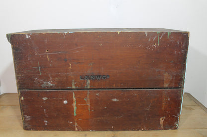19th century railway station  booking office rack in original paint