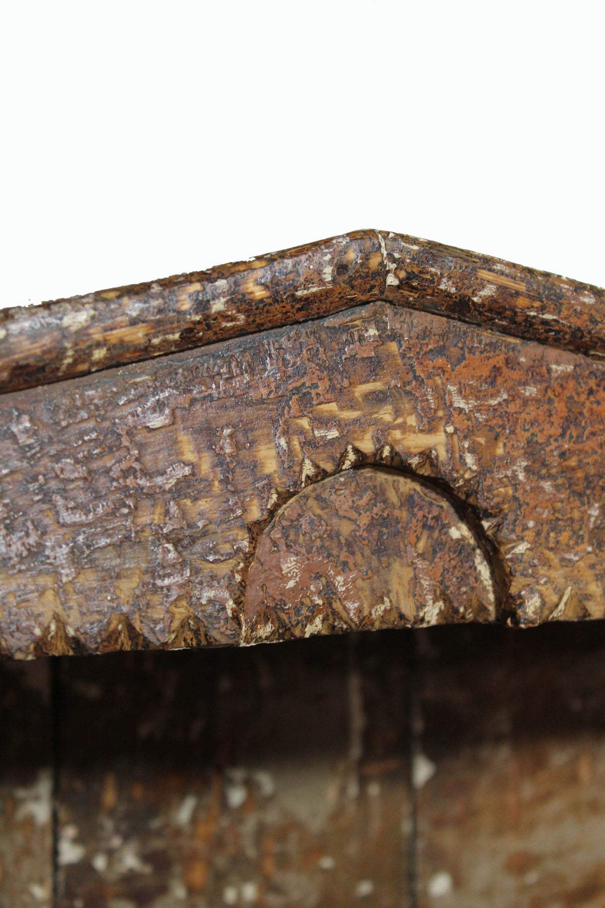 19th century Irish hanging shelves in original paint