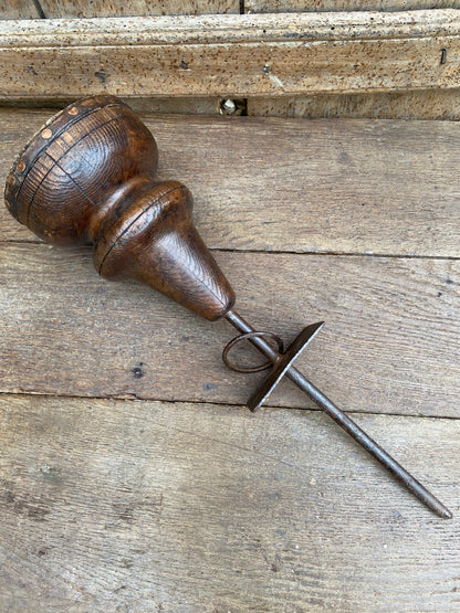 19th century falconry block on spike