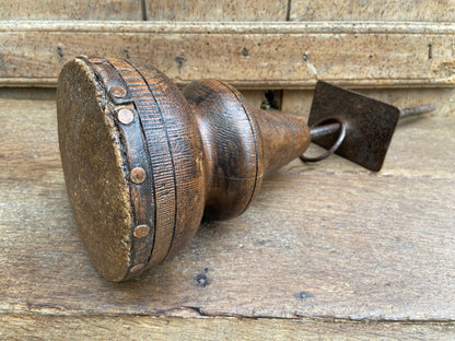 19th century falconry block on spike