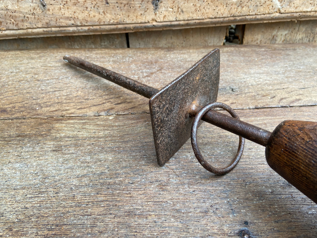 19th century falconry block on spike