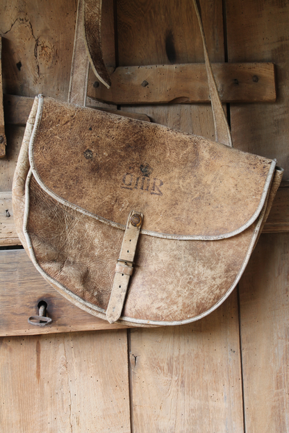 19th century leather military satchel 22nd Regiment