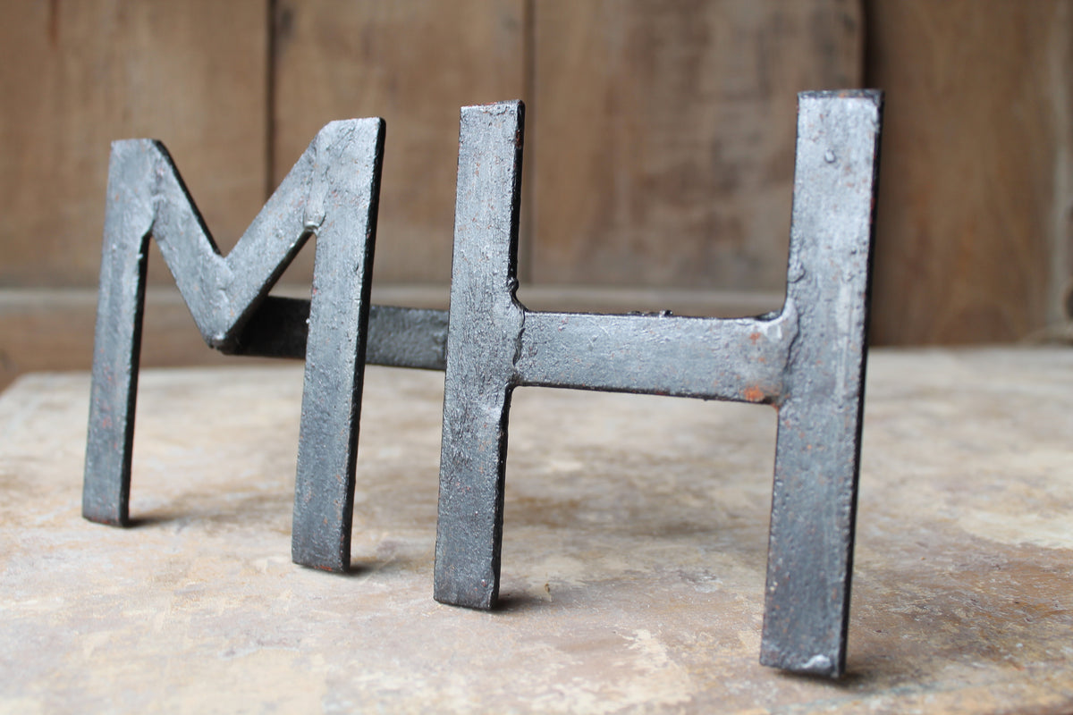 Unusually large Welsh branding iron "HM"