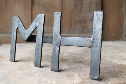 Unusually large Welsh branding iron "HM"