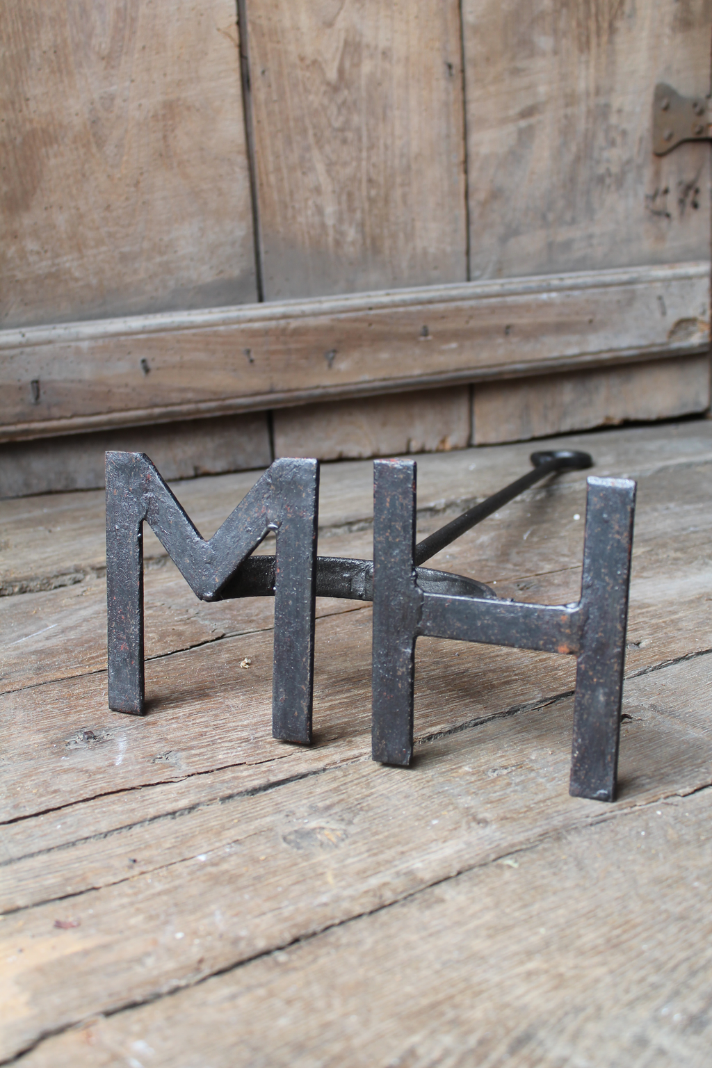 Unusually large Welsh branding iron "HM"