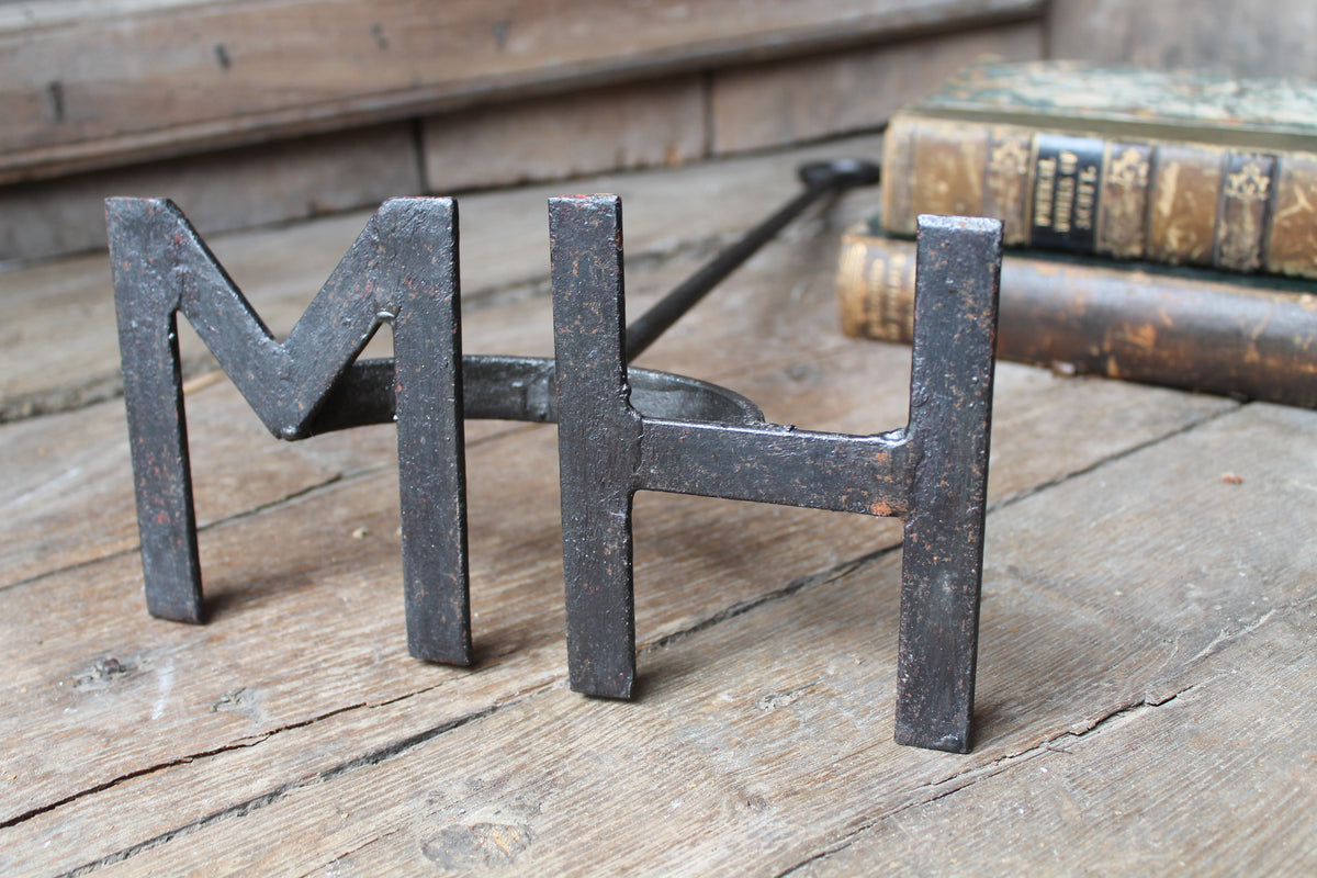 Unusually large Welsh branding iron "HM"