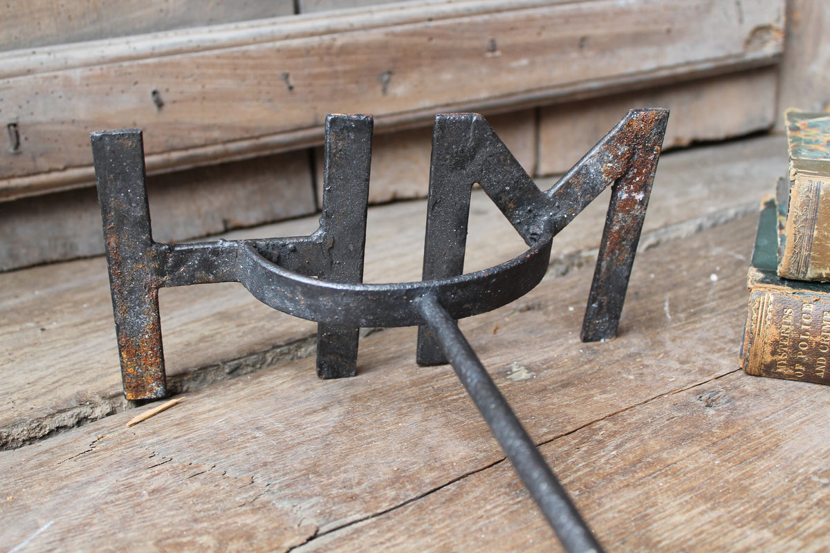 Unusually large Welsh branding iron "HM"