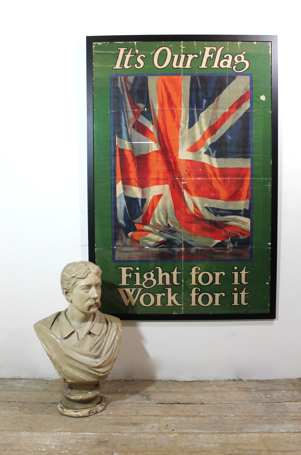 Large British First World War poster 'It’s Our Flag Fight for it Work for it'