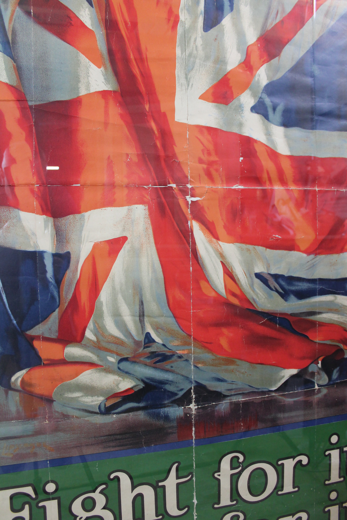 Large British First World War poster 'It’s Our Flag Fight for it Work for it'