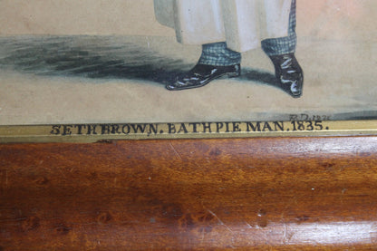 Seth Brown, Bath Pie Man, 1835 watercolour