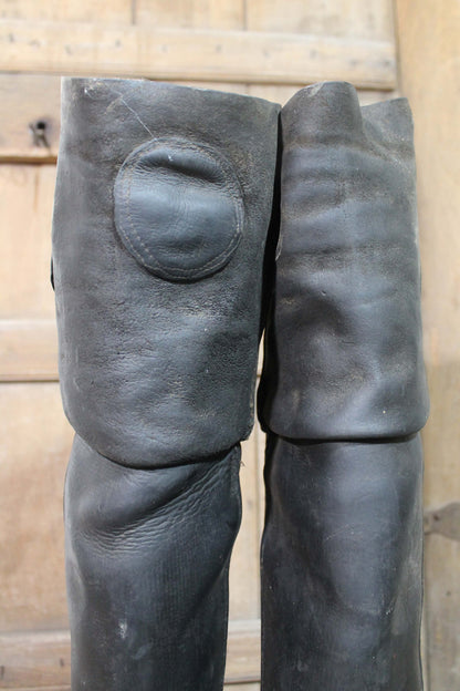 Rare pair of French leather coachman's boots c. 1800