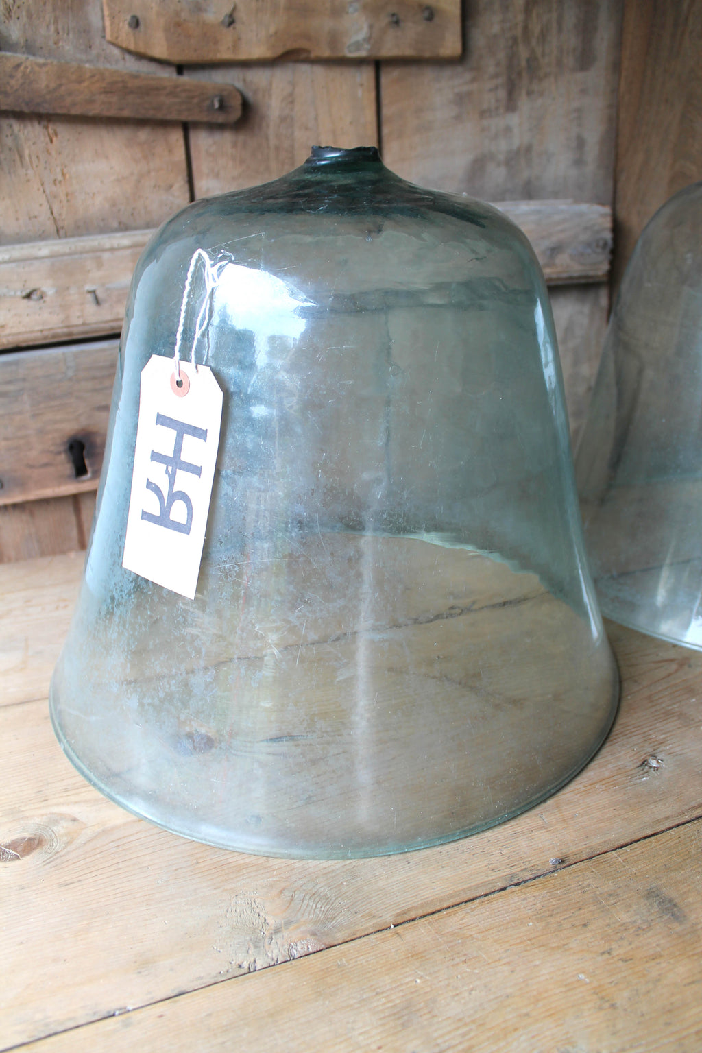 19th c French glass melon cloches