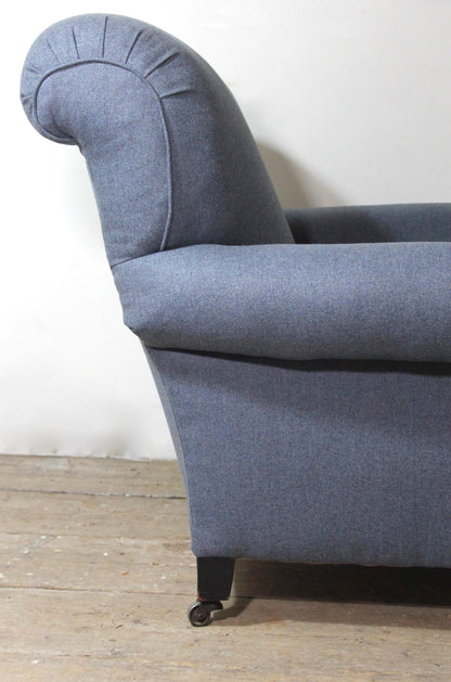 A very large 19th century upholstered armchair