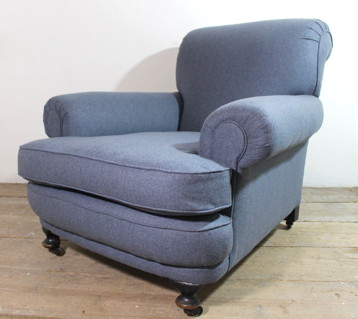 A very large 19th century upholstered armchair