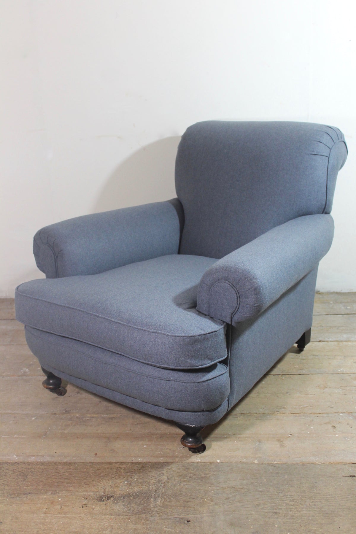 A very large 19th century upholstered armchair