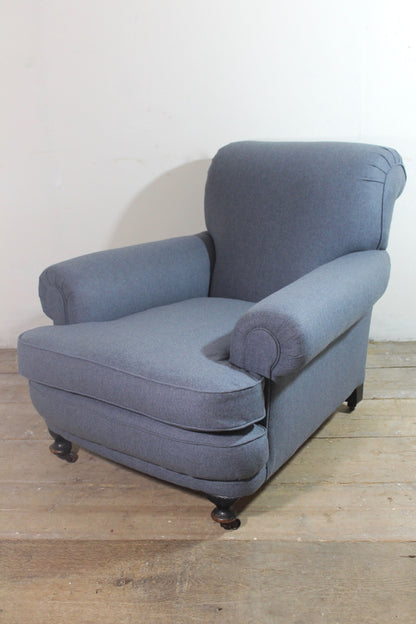 A very large 19th century upholstered armchair