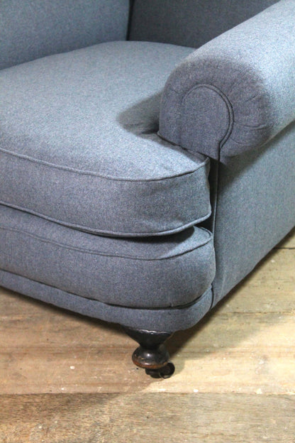 A very large 19th century upholstered armchair