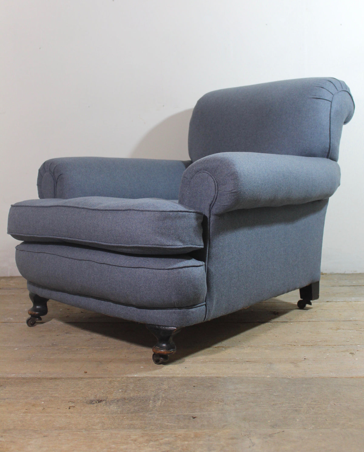 A very large 19th century upholstered armchair