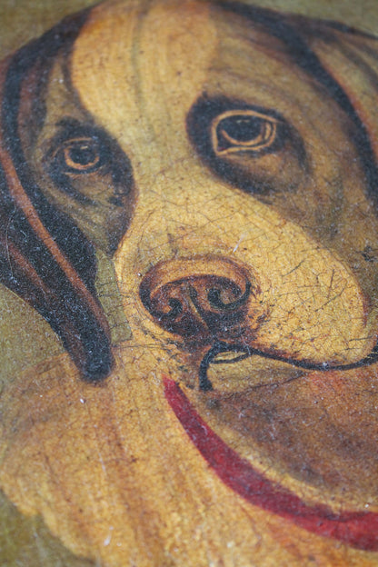 19th c naive study of a hound