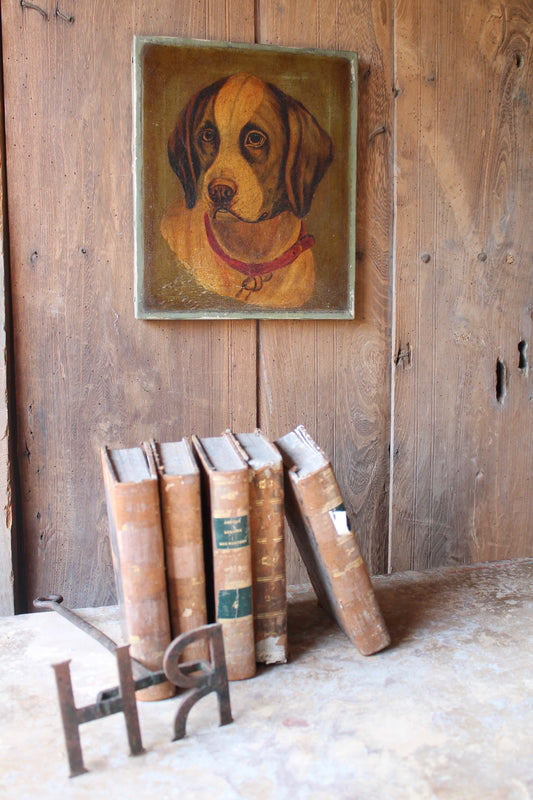19th c naive study of a hound