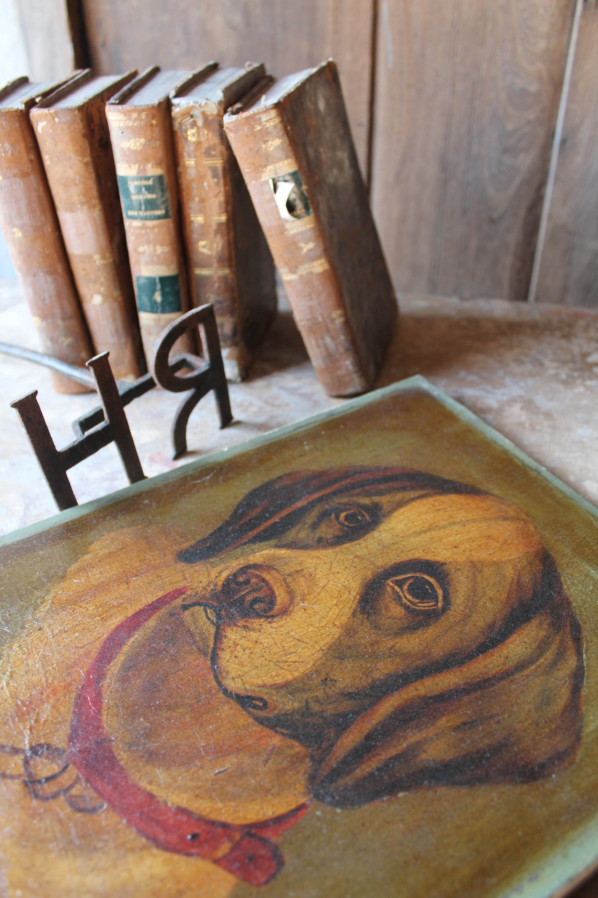 19th c naive study of a hound
