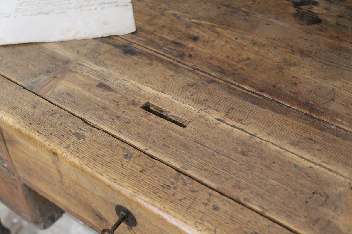 Mid 19th century French shop desk from an antiques dealer's shop
