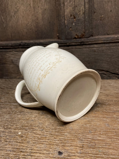 A George III creamware jug c. 1800.....Long live the King.......freedom to the slave