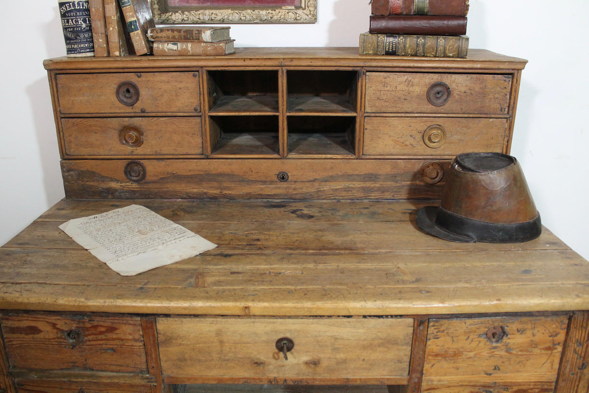 Mid 19th century French shop desk from an antiques dealer's shop