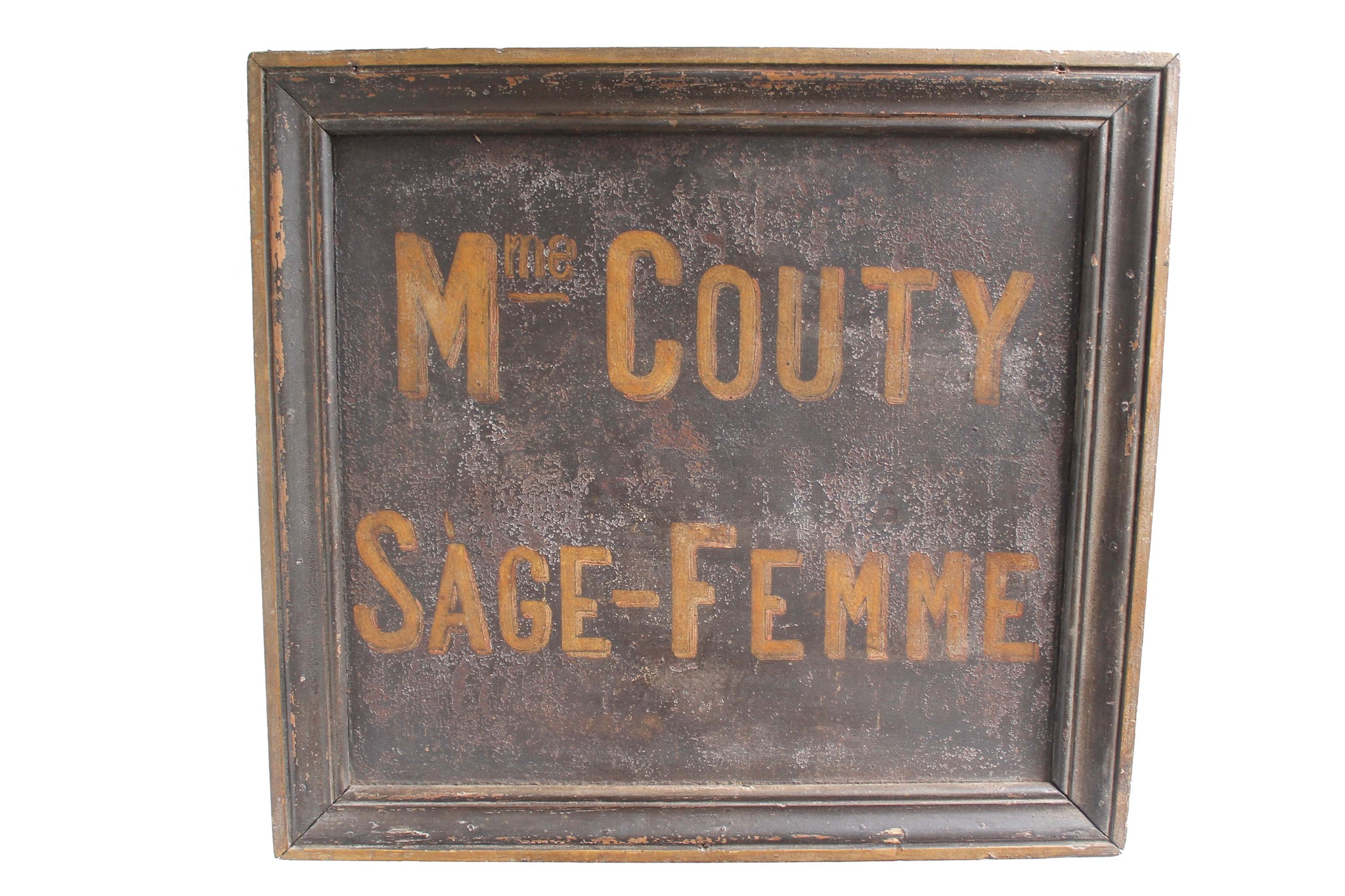 French midwife's sign in original paint c. 1900