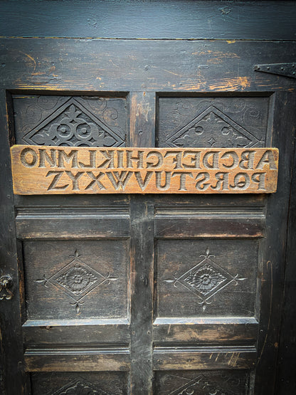 Late 18th century alphabet gingerbread mould