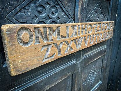 Late 18th century alphabet gingerbread mould