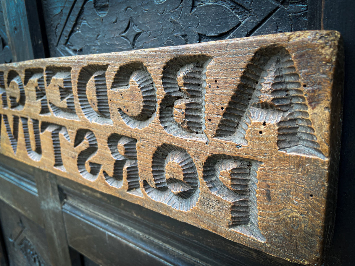 Late 18th century alphabet gingerbread mould