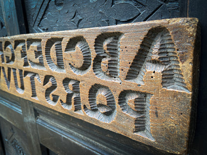 Late 18th century alphabet gingerbread mould