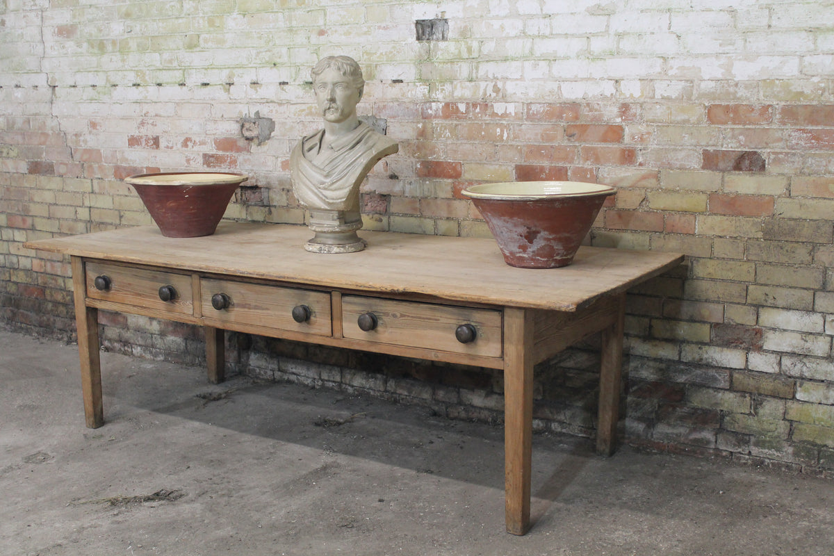Large 19th century West Country preparation or kitchen table