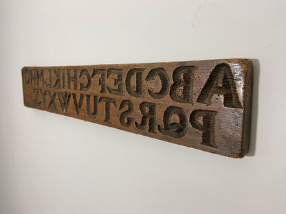 Late 18th century alphabet gingerbread mould