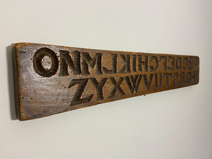 Late 18th century alphabet gingerbread mould