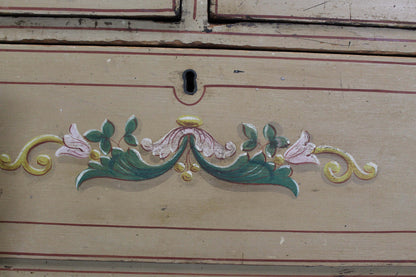 19th century English chest of drawers in original paint