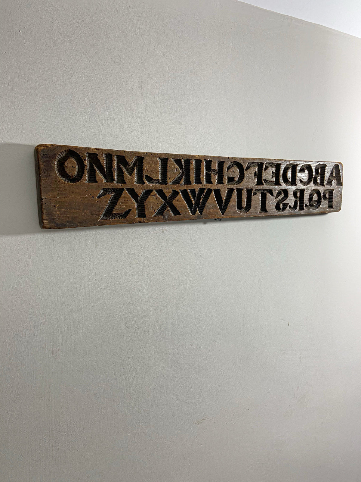 Late 18th century alphabet gingerbread mould