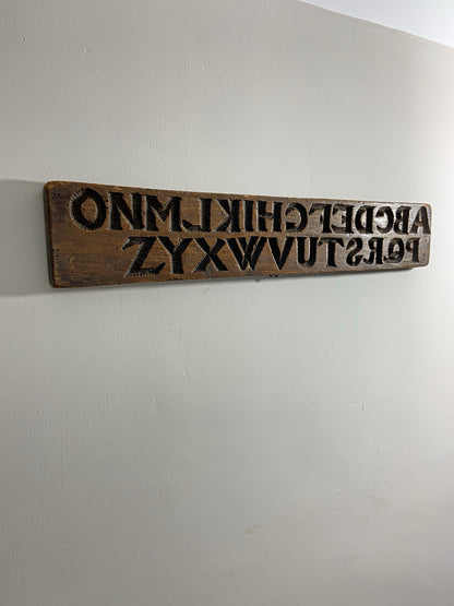 Late 18th century alphabet gingerbread mould