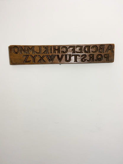 Late 18th century alphabet gingerbread mould