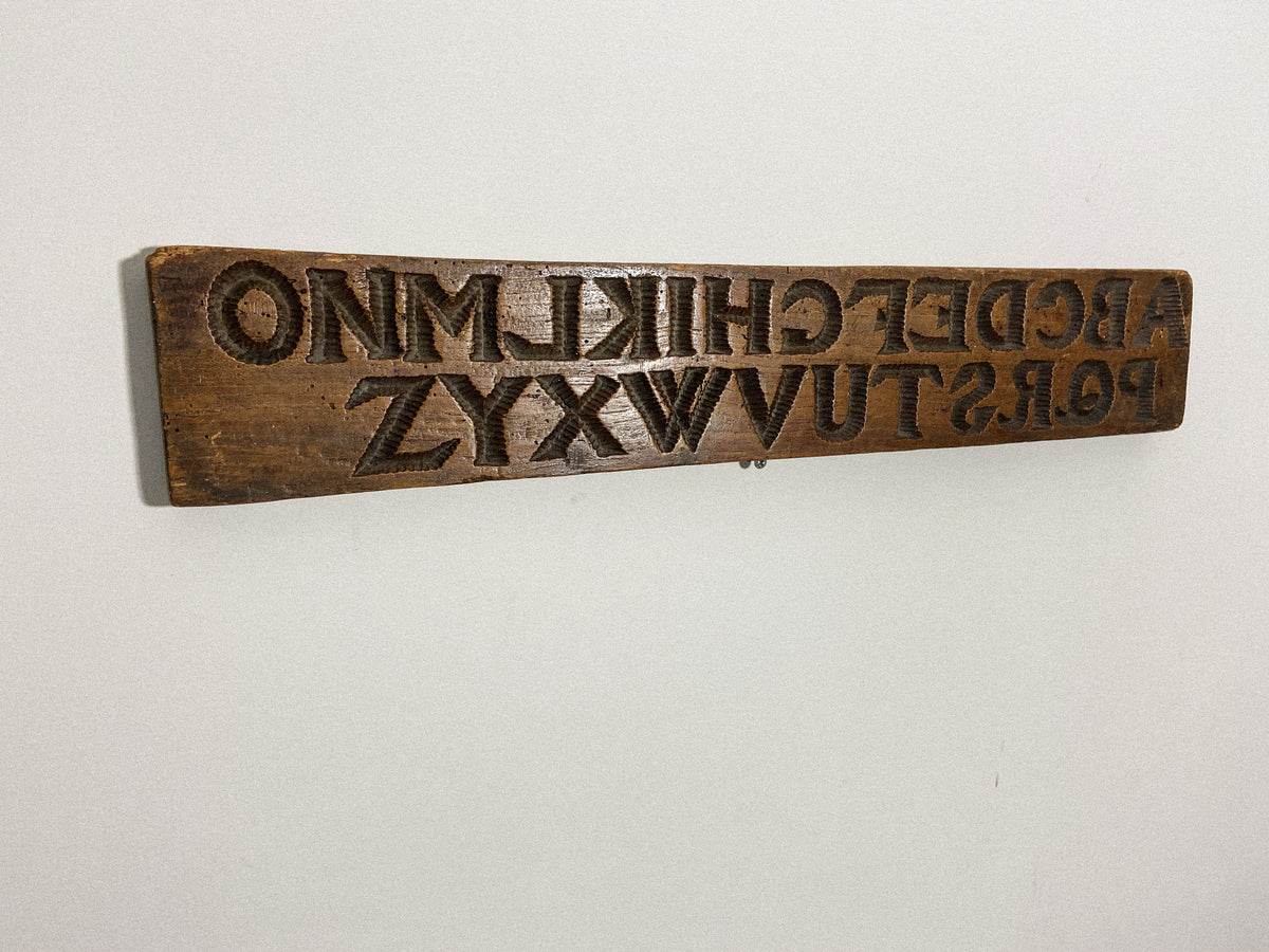 Late 18th century alphabet gingerbread mould