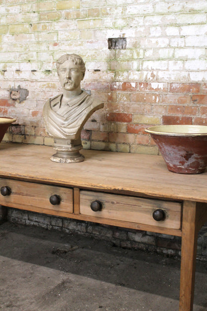 Large 19th century West Country preparation or kitchen table